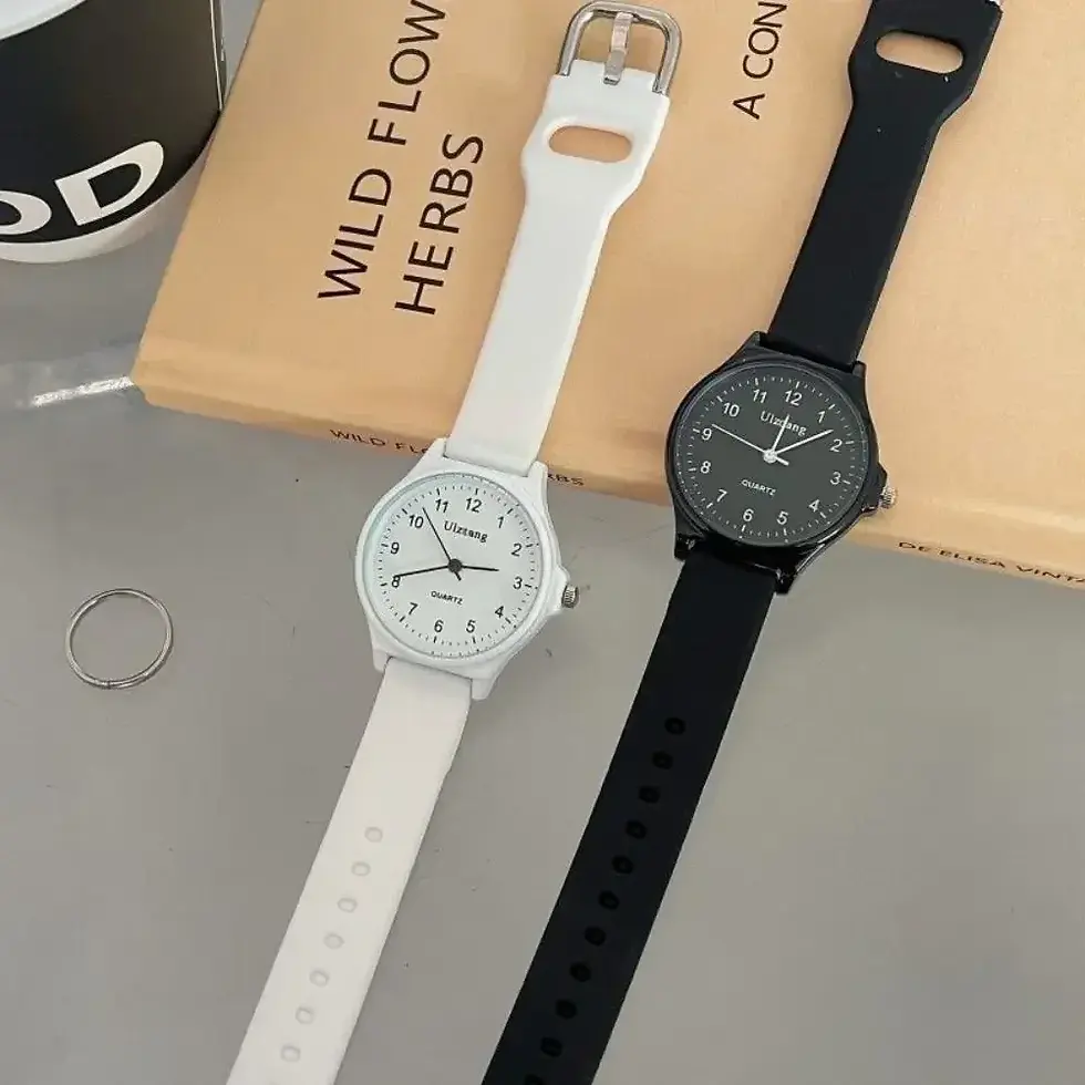 Thumbnail: High Quality Silicone Strap Wristwatch Multi-color Casual Quartz Watch Adjustabl