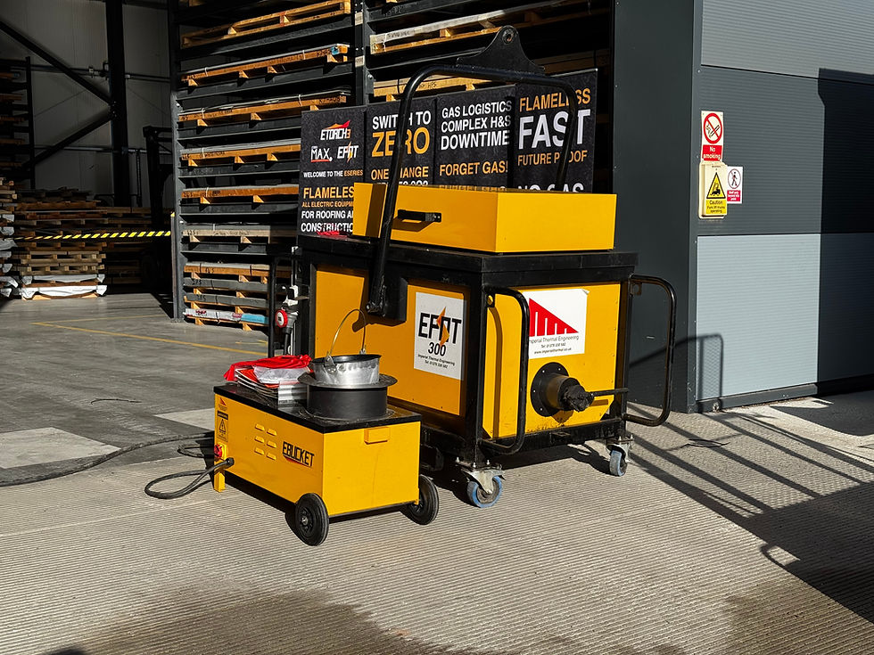 Ebucket electric compound melter for roofing