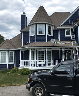 Exterior siding painting project