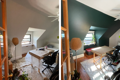 Home office transformation in High Park, Toronto by Sienna Painting.