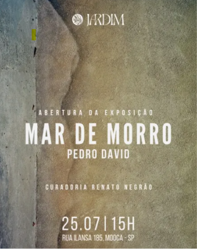 Galeria O Jardim abre exposição de Pedro David na Mooca com entrada gratuita