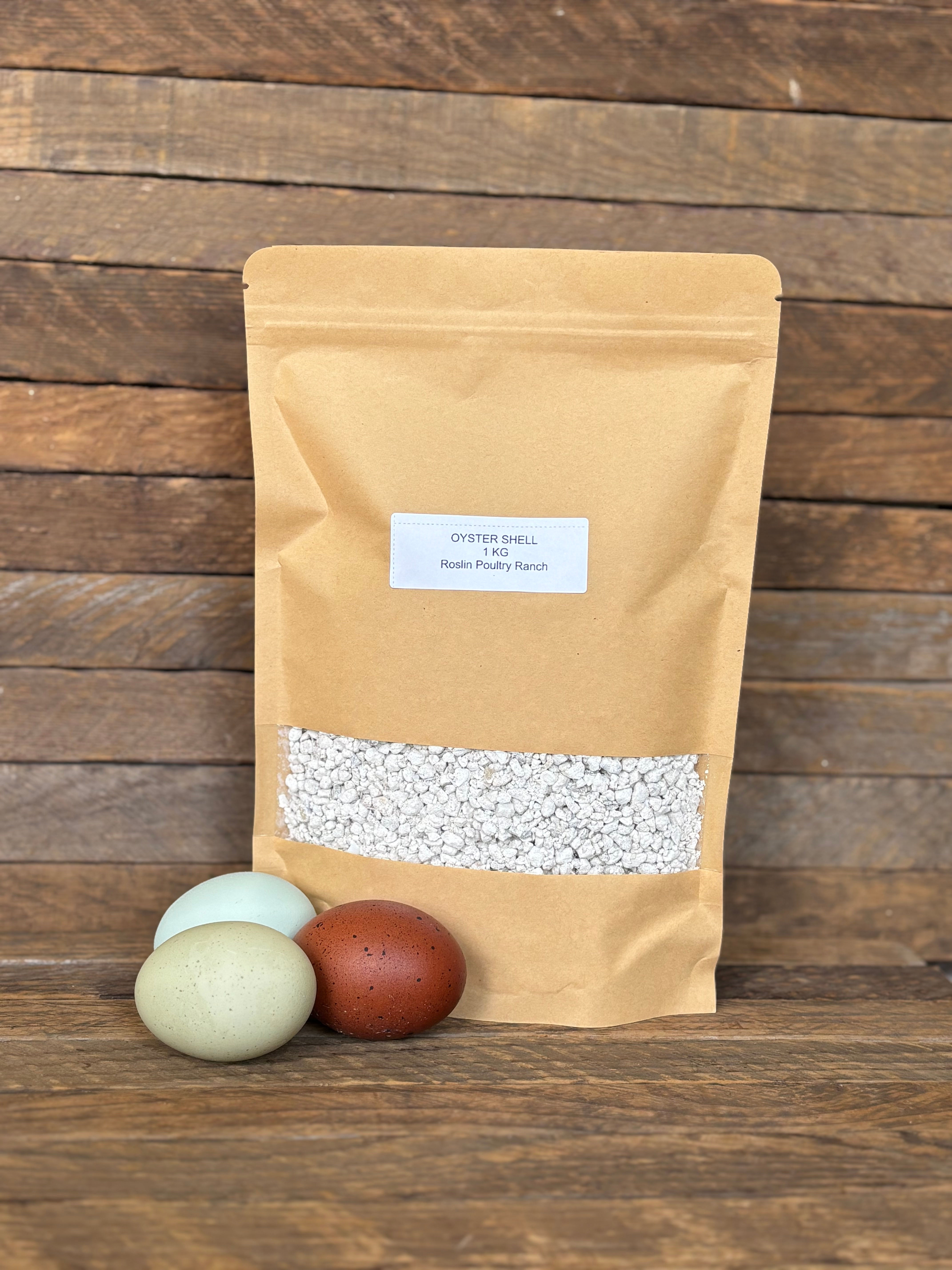 Oyster Shell - Free Choice Calcium for Laying Hens - 1 kg