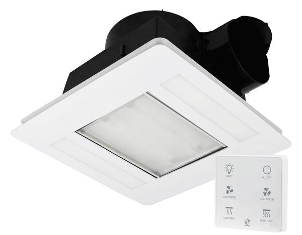Response Radiance Ceiling Mounted Header Box Fan c/w Heat Globes & LEDs
