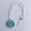 Thumbnail: Clay Pendant Necklace - Turquoise Abstract