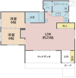 無駄がない造りで過ごしやすい2LDK