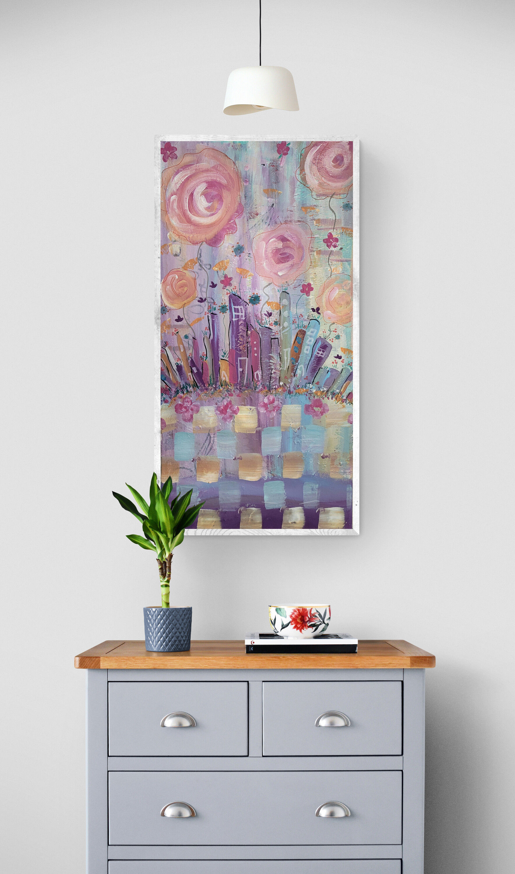 CANVAS: "Blooming City" Original Art Print on Canvas