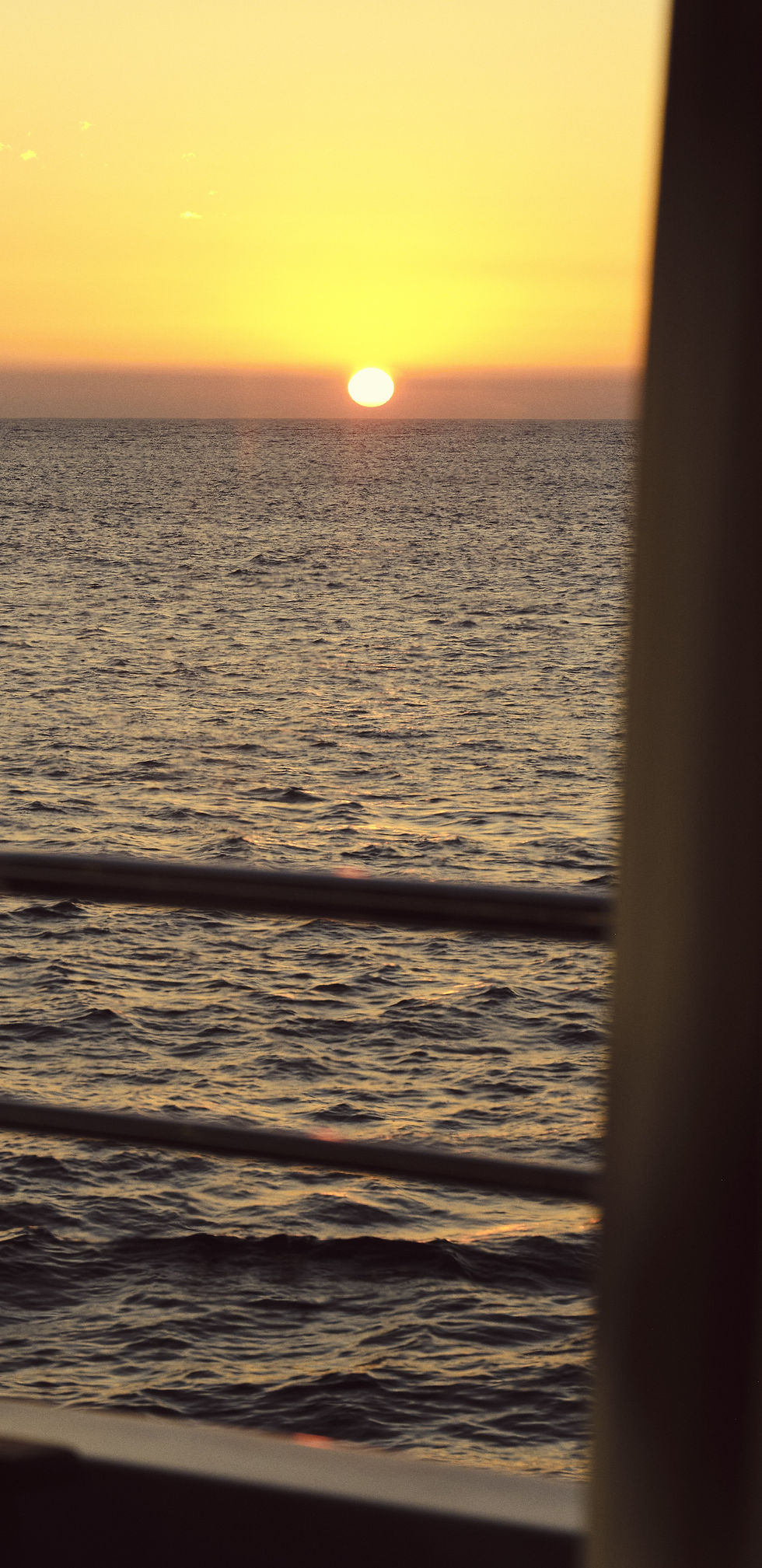 Sunset on a superyacht