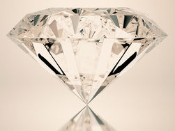 Das Bild zeigt einen lupenreinen Diamanten, der ein Symbol für gewonnene Klarheit darstellen soll.