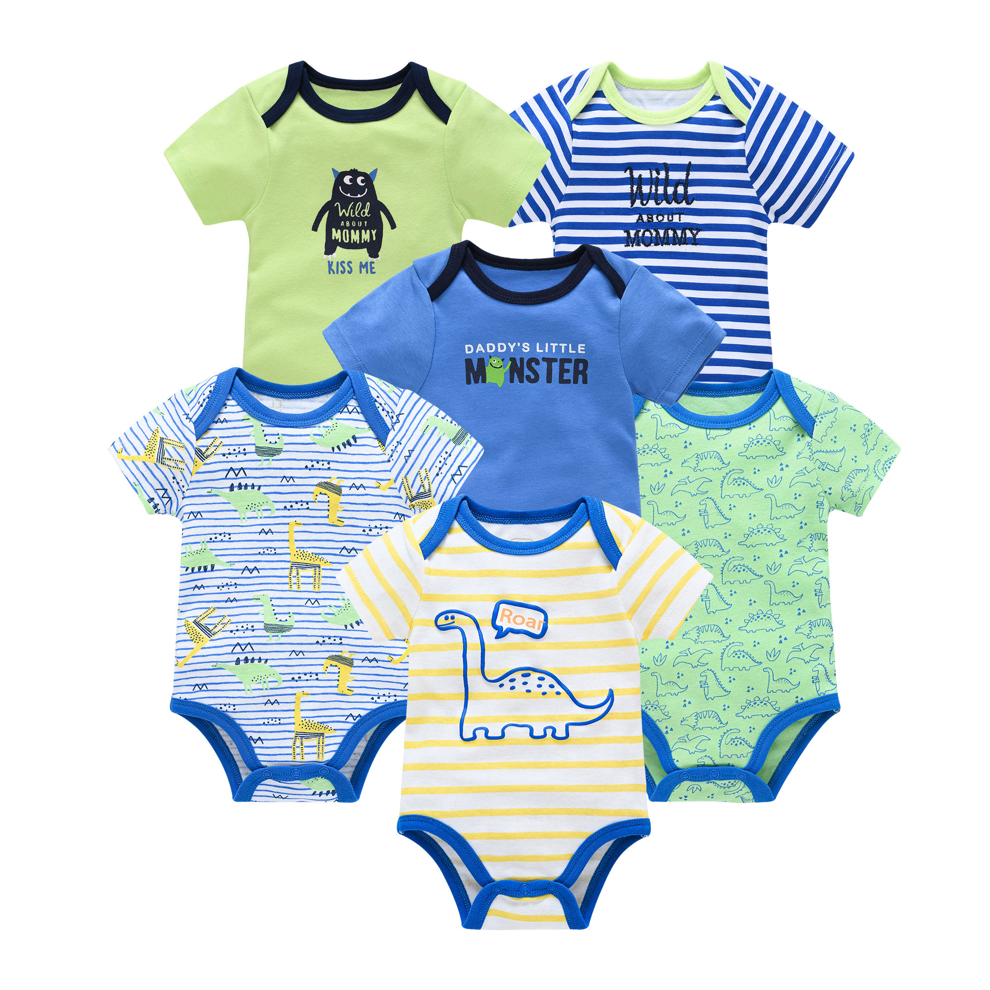 3/6 pcs a lot Baby Girls Clothes pour nouveaux Cotton Short Sleeve Girl Bodysui