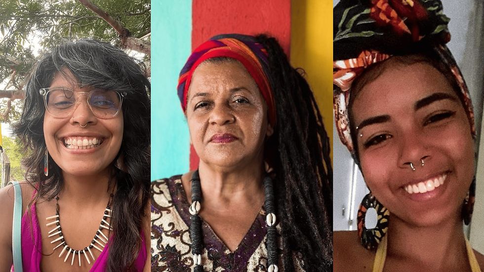 Palestrantes Raquel Kariri, Mãe Beth de Oxum e Aíla Omowale - Foto: Instagram/Divulgação