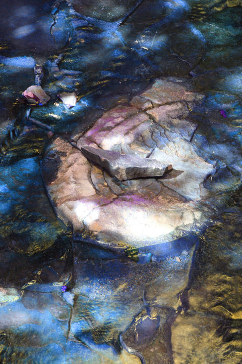 Man in Blue Stream Abstract