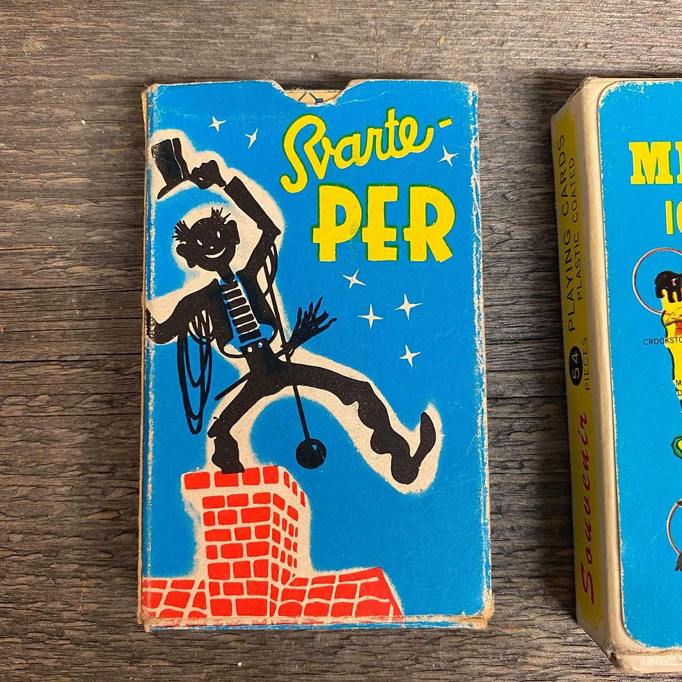 Miniatyrbilde: Retro spillkort Gnav Svarte Per mfl