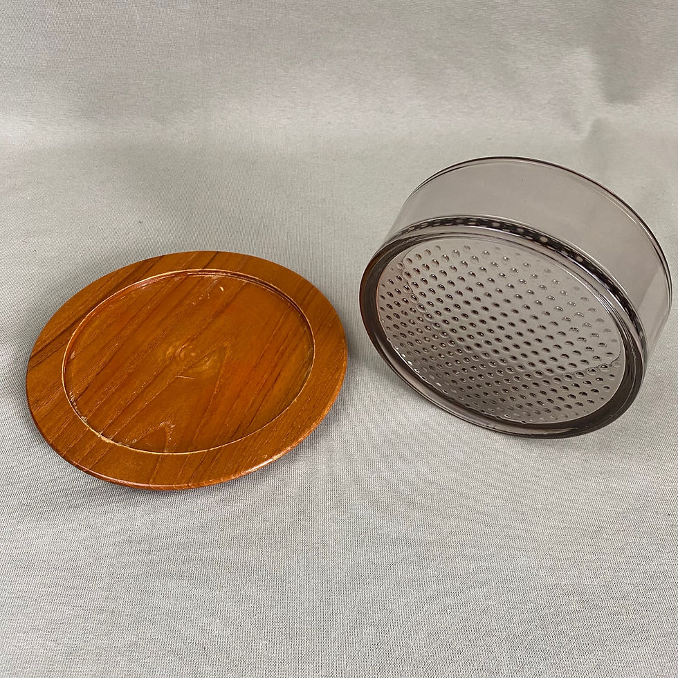 Miniatyrbilde: Carl Holmberg skål teak glass
