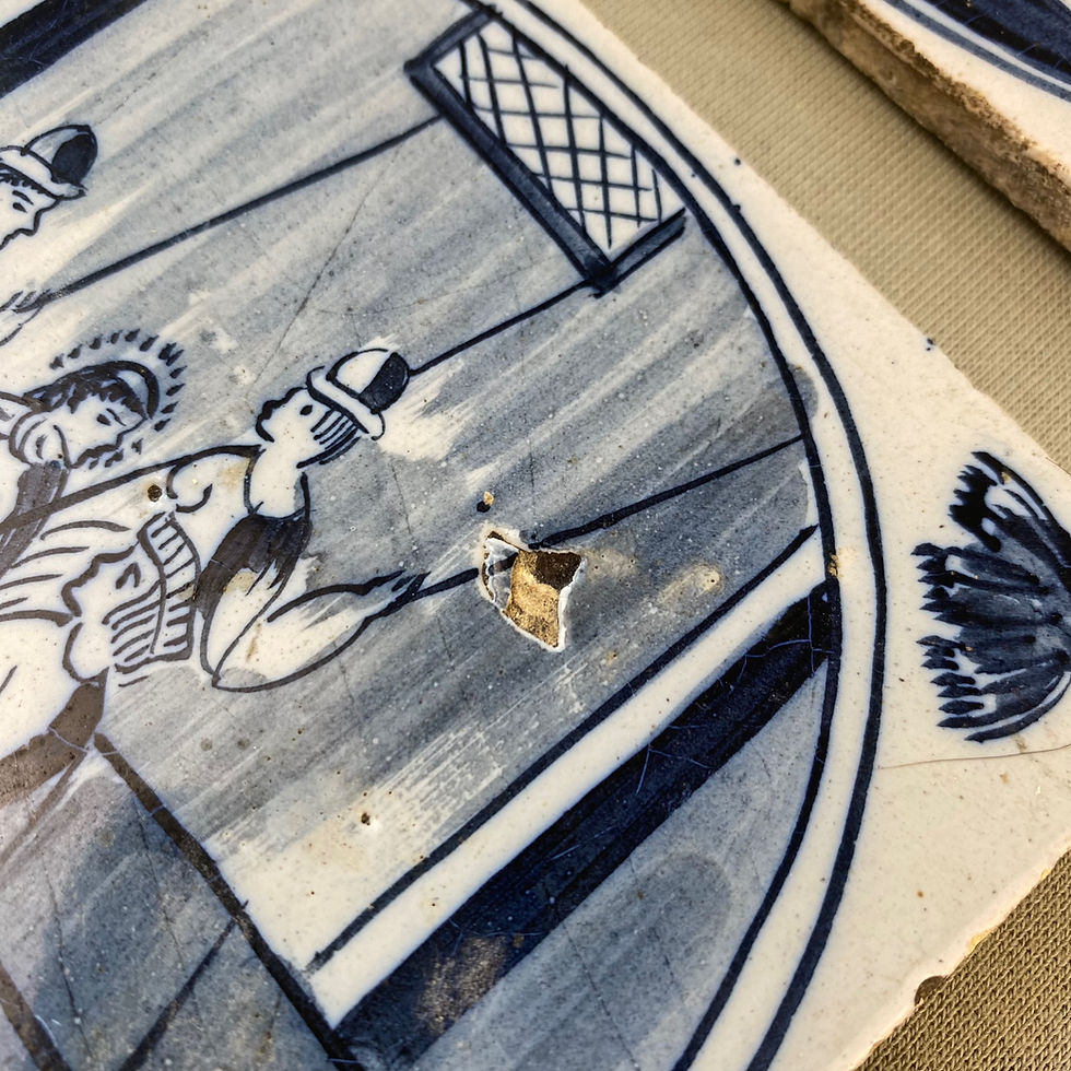 Miniatyrbilde: Delft håndlaget flis