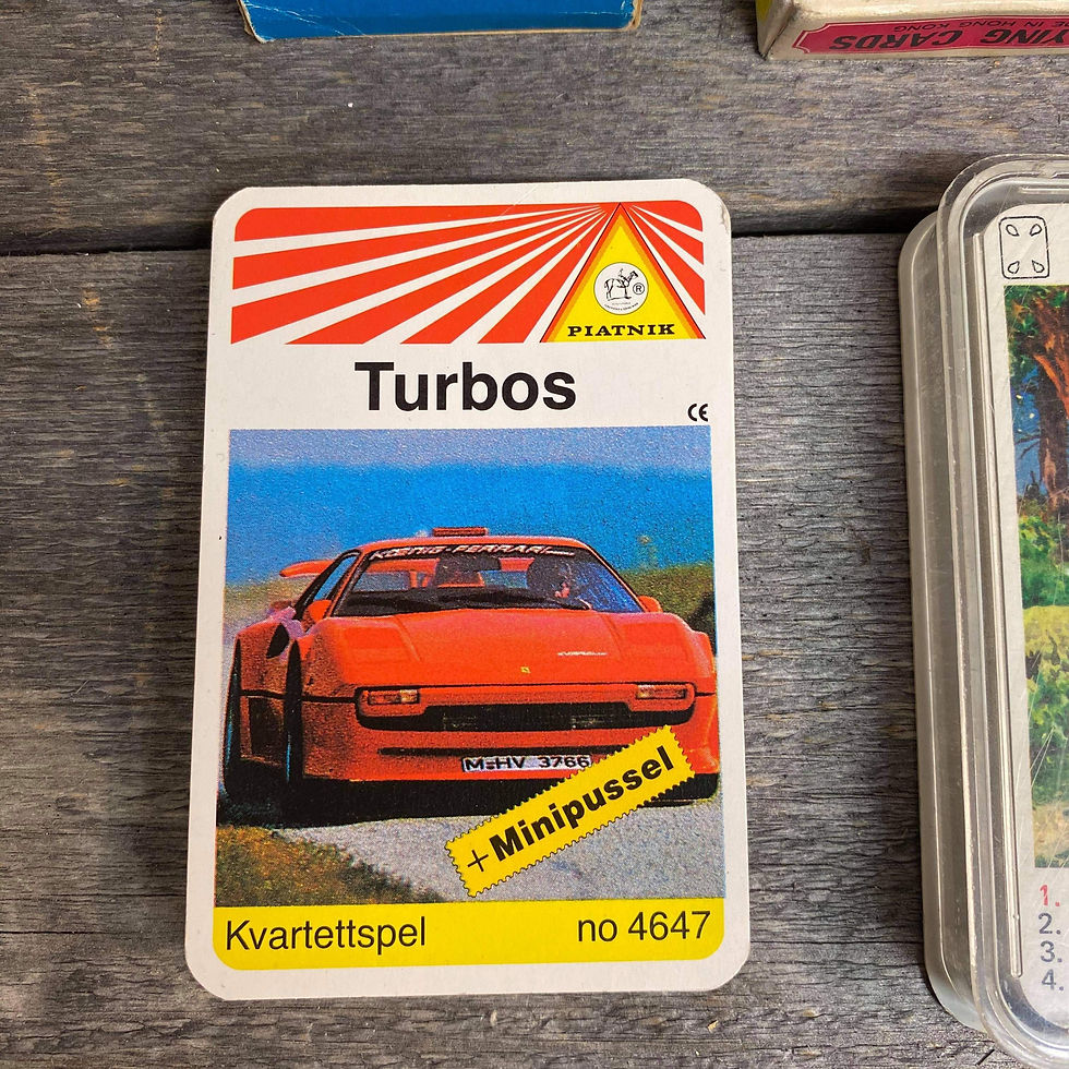 Miniatyrbilde: Retro spillkort Gnav Svarte Per mfl