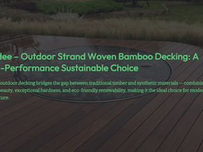 Verdee- Outdoor Strand Woven Bamboo Decking:A High-Performance Sustainable Choice