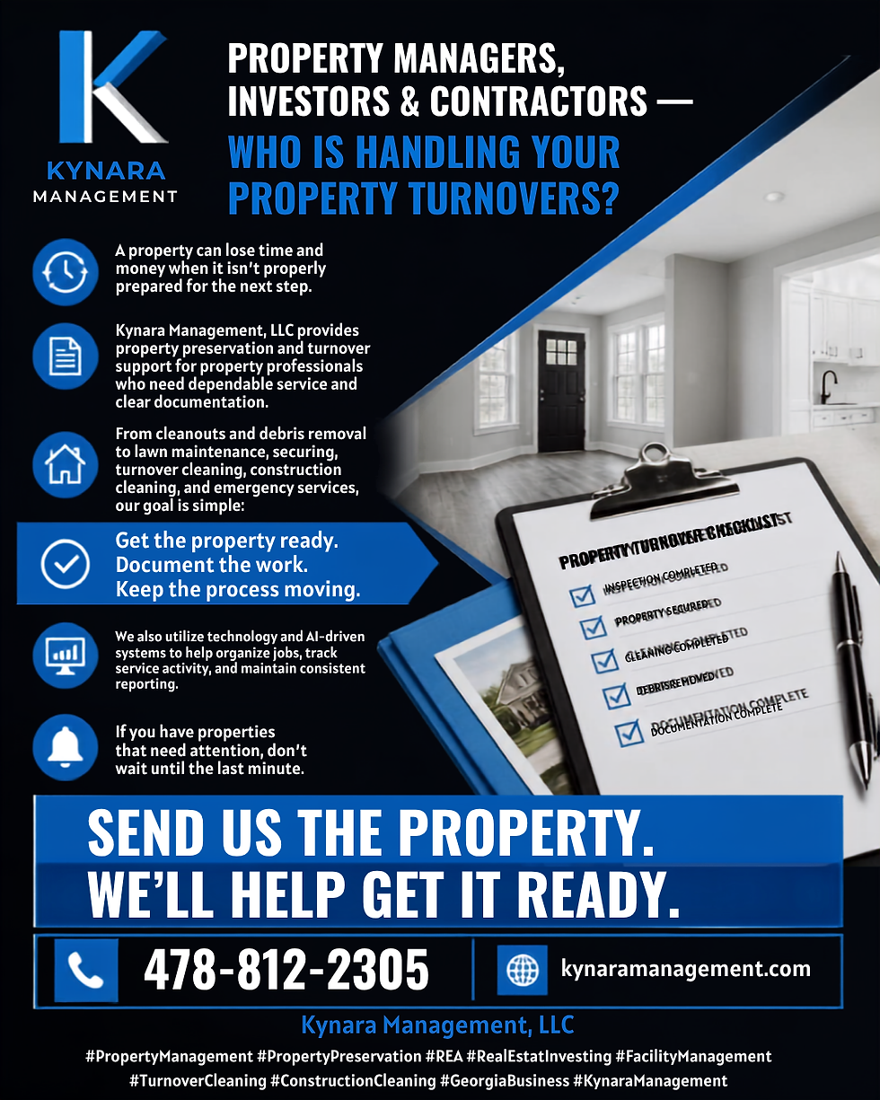 PROPERTY MANAGERS, INVESTORS & CONTRACTORS — WHO IS HANDLING YOUR PROPERTY TURNOVERS?