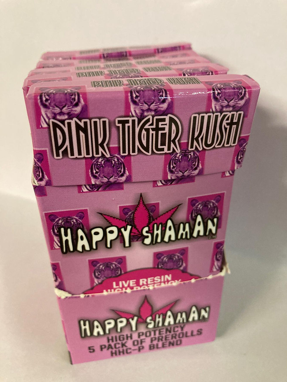Thumbnail: HHC-P blend Pink Tiger Kush  Display live resin Prerolls Pack/5 packs