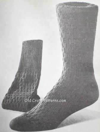 Thumbnail: Patons 113. Socks by Beehive Striped Rib Cables Classic Adult Knitting Patterns