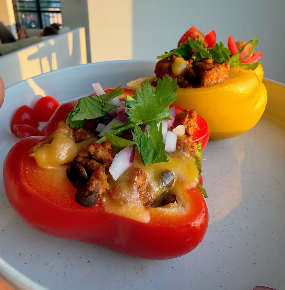 sally rychlak ground turkey stuffed bell peppers