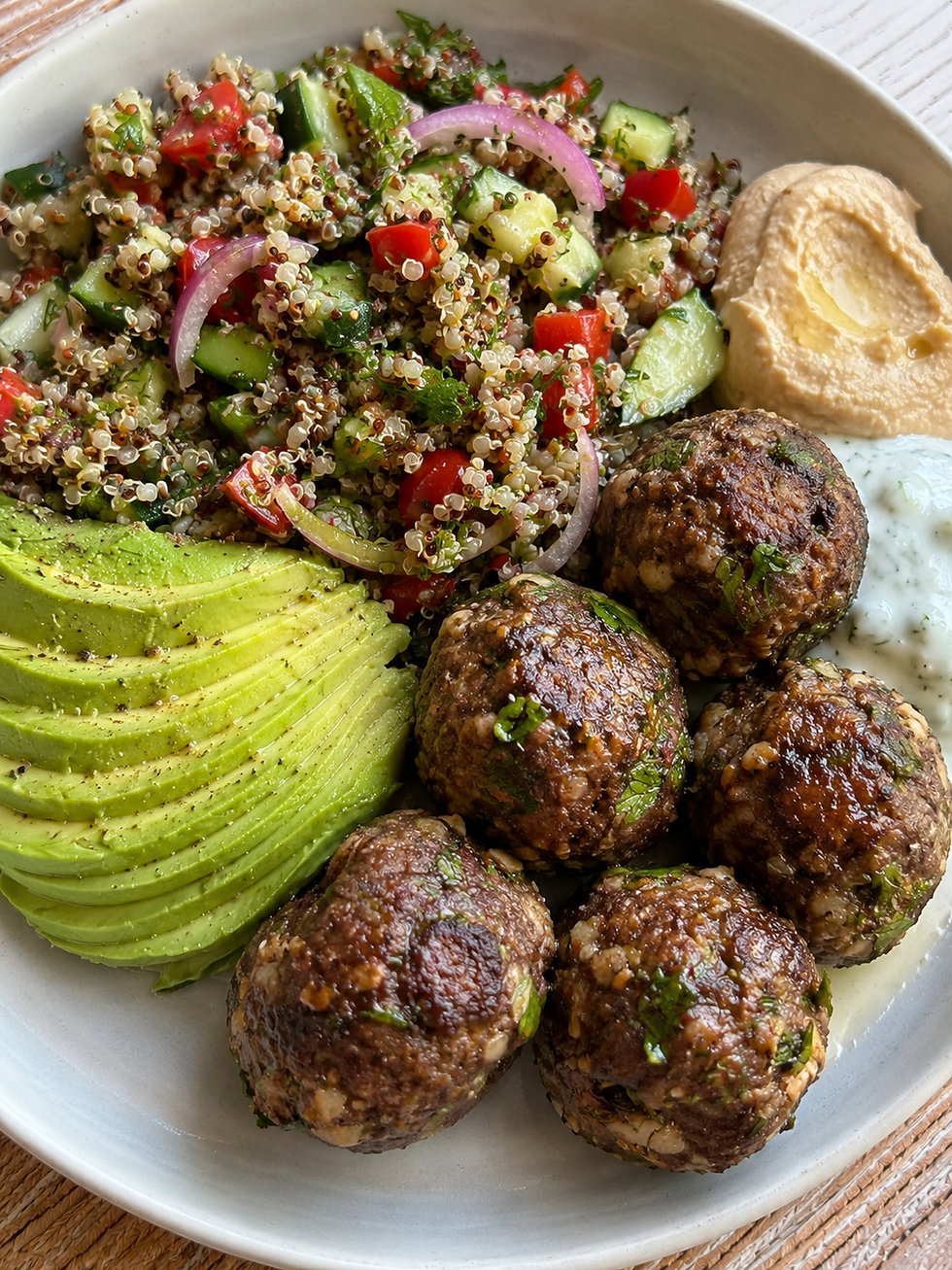Sally Rychlak Recipe for High protein lean bison meatballs