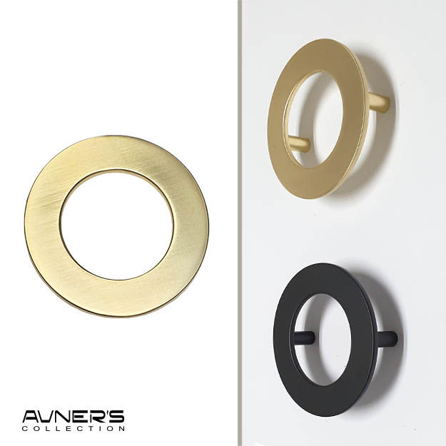 Product: ידית עיגול לארון דגם 3690 מודרני זהב מט
