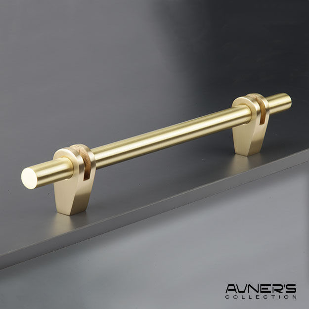תמונה ממוזערת: Product: ידית משיכה פליז לדלת כניסה 50-120 ס״מ זהב מט PREMIUM

