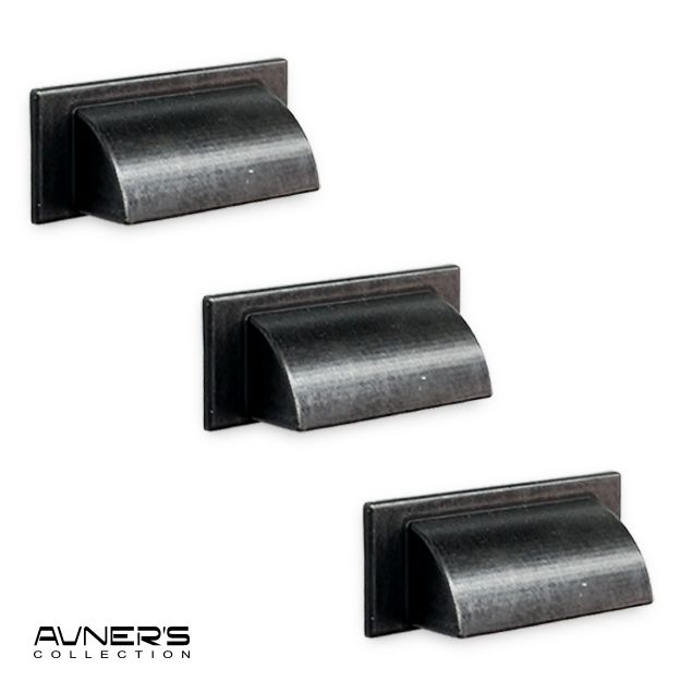 תמונה ממוזערת: ידיות קונכיה דגם 9083 שחור עתיק במידות 64 מ״מ, 96 מ״מ