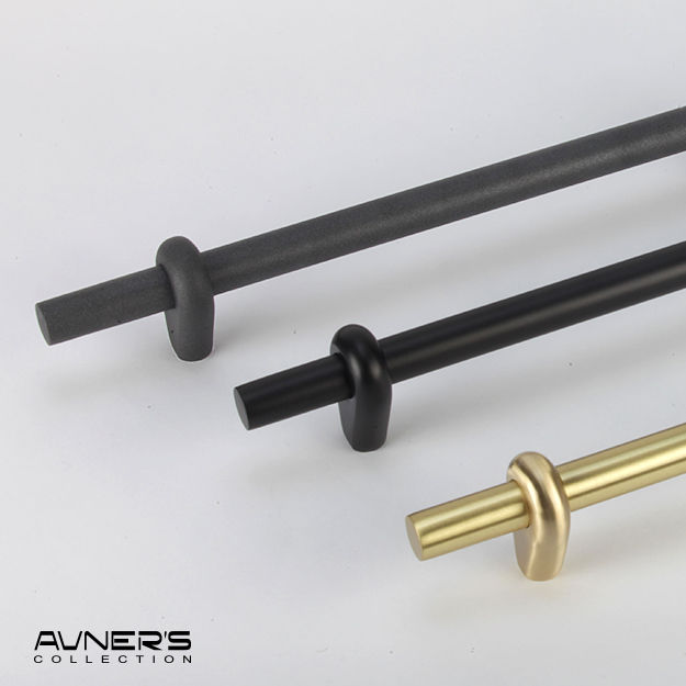 תמונה ממוזערת: Product: ידית משיכה פליז לדלת כניסה 50 | 80 | 100 | 120 ס״מ זהב מט PREMIUM
