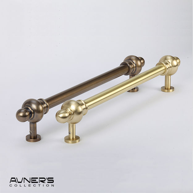 תמונה ממוזערת: Product: ידית משיכה מעוצבת לדלת כניסה 50-100 ס״מ ברונזה PREMIUM
