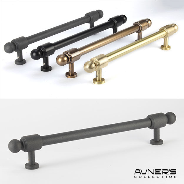 תמונה ממוזערת: Product: ידית משיכה שחורה לדלת כניסה 50-100 ס״מ שחור חולי PREMIUM
