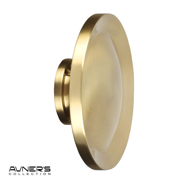 תמונה ממוזערת: Product: ידית משיכה לדלת כניסה מעוצבת עגולה 20 ס״מ זהב מט PREMIUM
