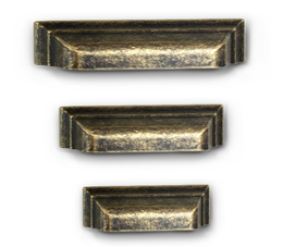 ידיות קונכיה מעוצבות דגם 9082 במידות ברונזה פליז עתיק