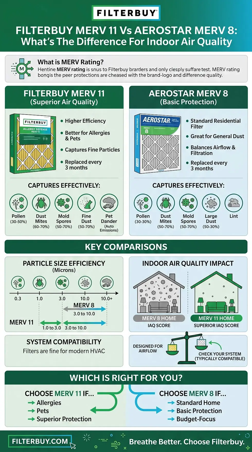Filterbuy MERV 11 Vs Aerostar MERV 8: What's The Difference For Indoor Air Quality