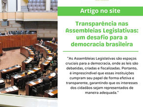 "Transparência nas Assembleias Legislativas: um desafio para a democracia brasileira"