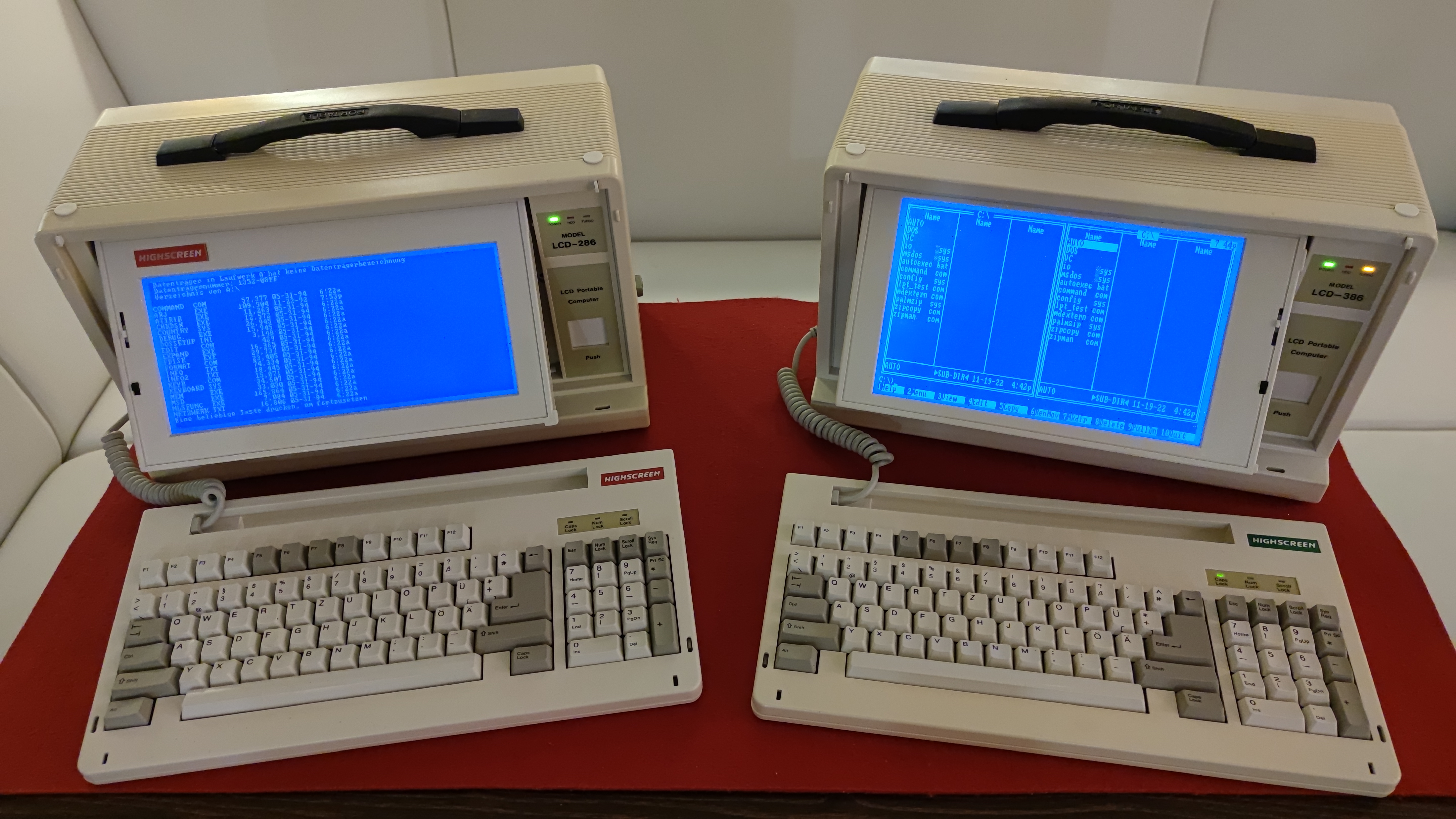 Vobis Highscreen LCD-286 + LCD-386 — Německo/Tchaj-wan, 1988/1991.