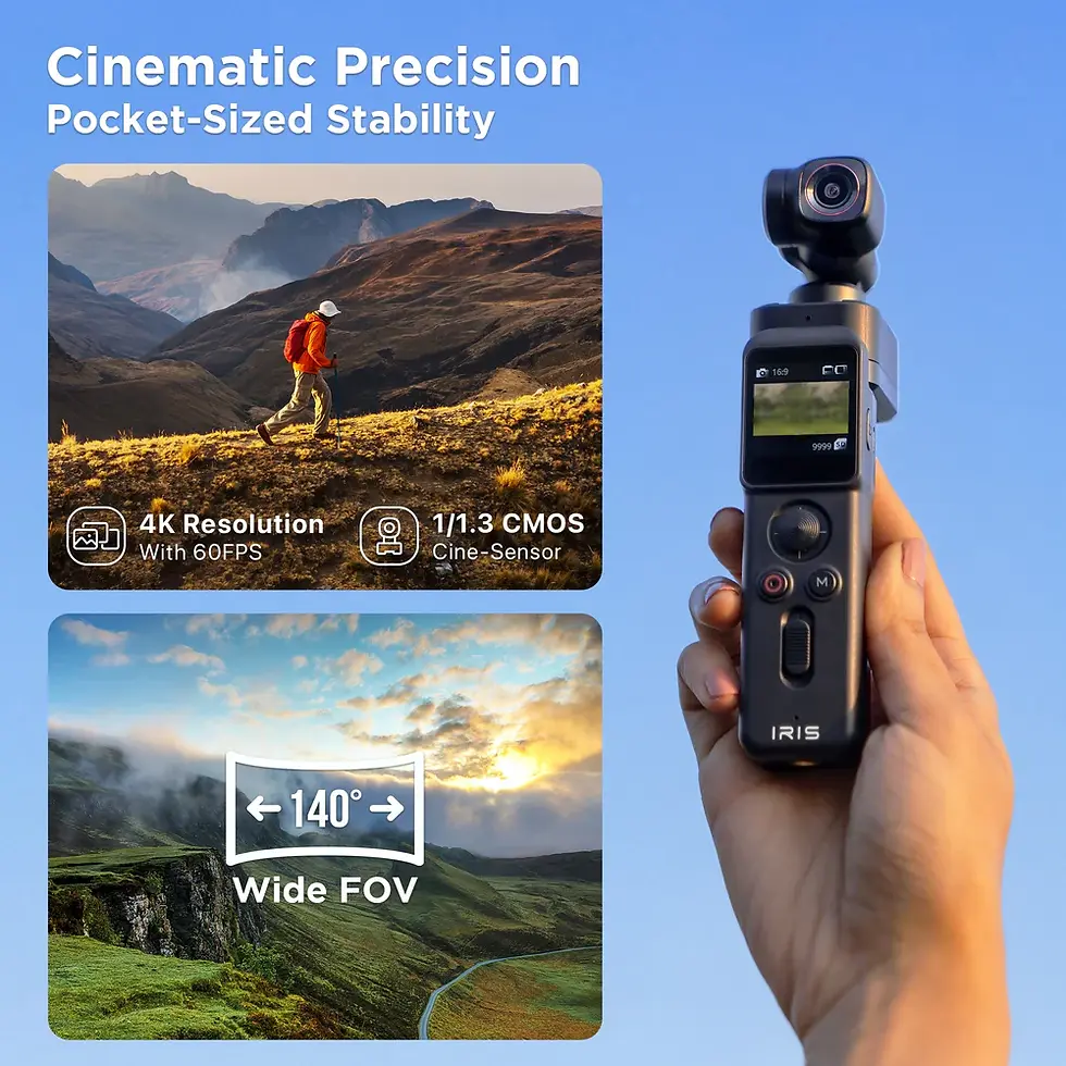 Thumbnail: IZI IRIS Pocket Gimbal Camera with 4K 60FPS 1/1.3" CMOS Sensor