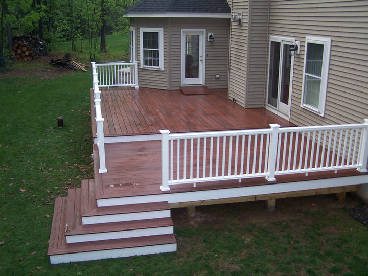 An Ipe Deck With Fiberon Railings.