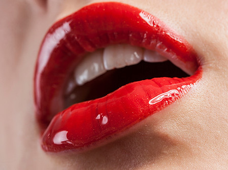 Lip Smacking Red Mouth