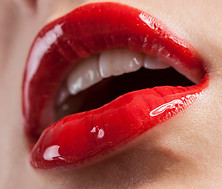 Lip Smacking Red Mouth
