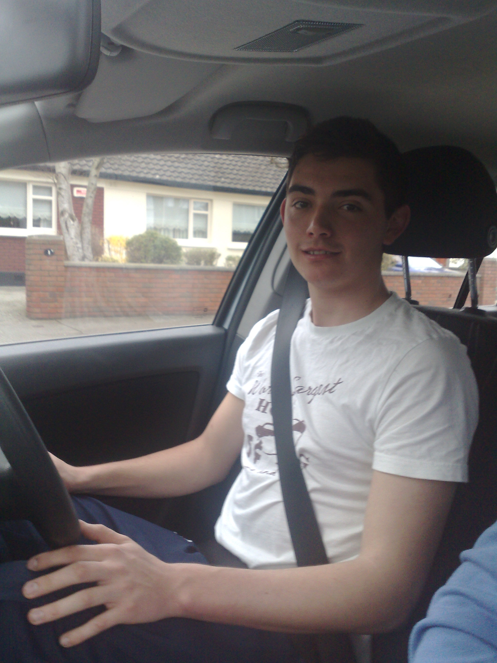 Congratulations for passing his RSA driving test with Philip