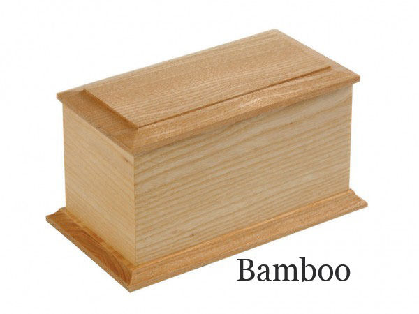 Natural wood bamboo casket