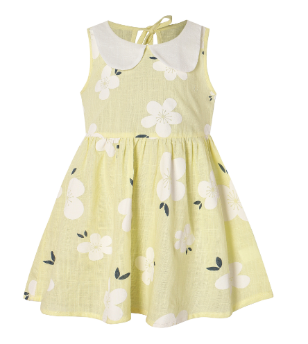 Thumbnail: Girls Sleeveless Vest Dress with Doll Collar