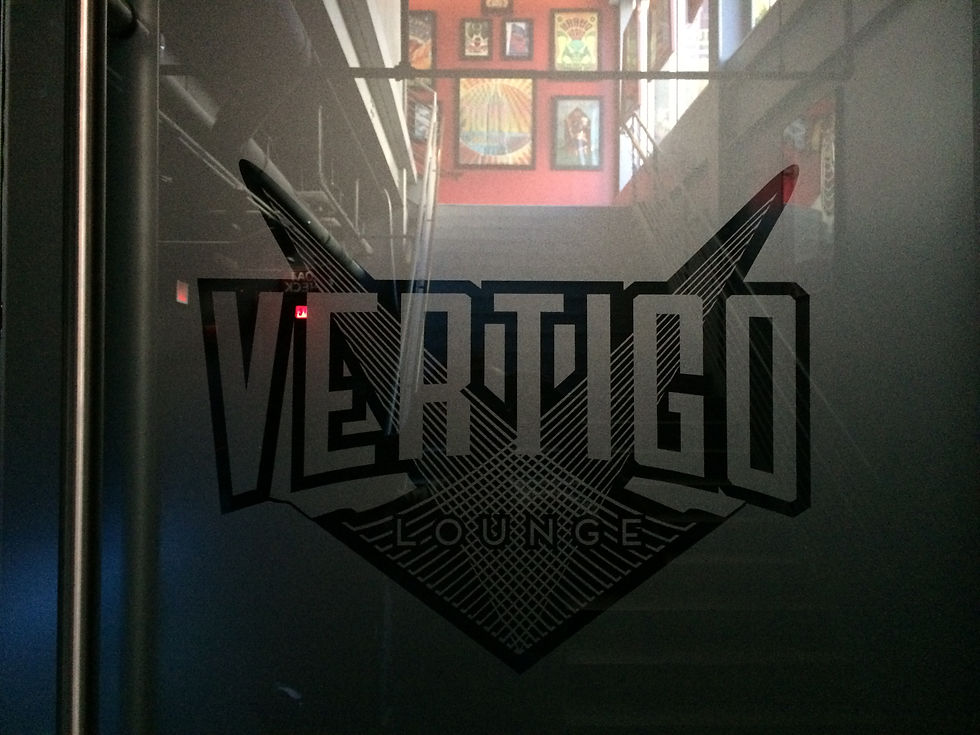 Reversed frosted vinyl