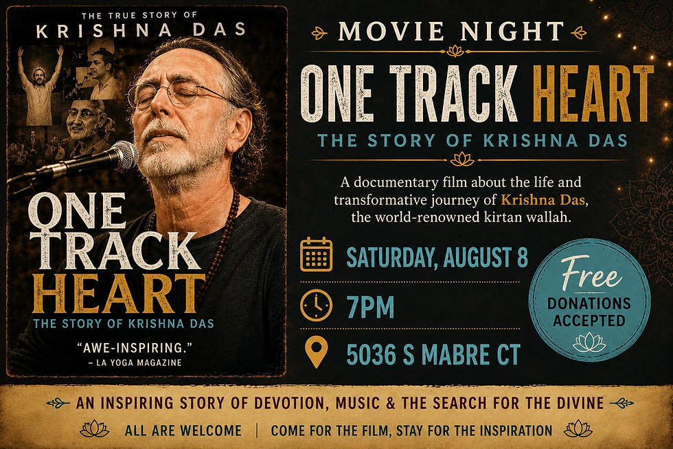 MOVIE NIGHT! One Track Heart: The Story of Krishna Das