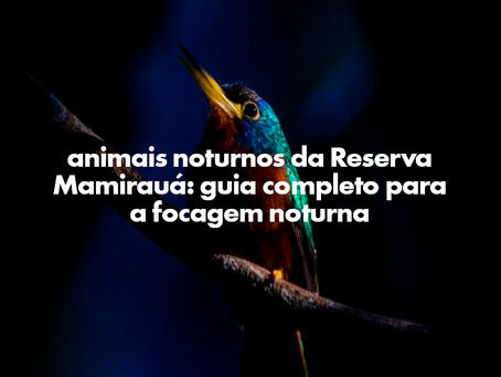 Animais Noturnos da Reserva Mamirauá: Guia Completo Para a Focagem Noturna