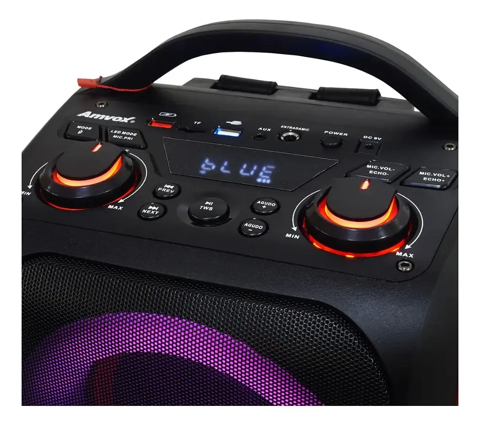 Miniatura: Caixa de Som Amplificada Amvox 600 BAGVOX Black 600 RMS