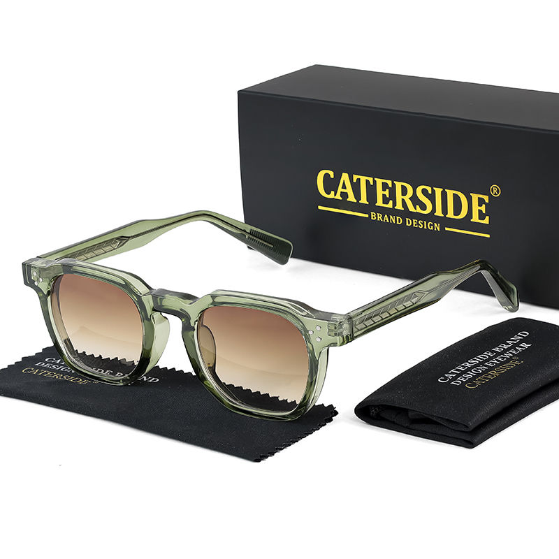 Thumbnail: CATERSIDE Fashion Men Sunglasses Small Frame Square Personalized Design Sun Glas