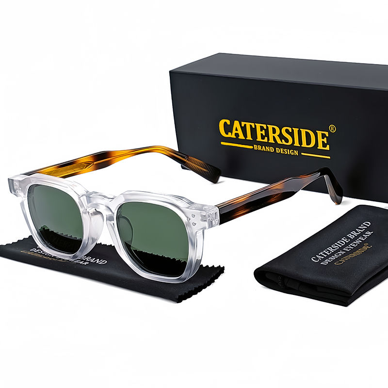 Thumbnail: CATERSIDE Fashion Men Sunglasses Small Frame Square Personalized Design Sun Glas