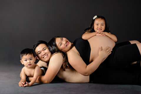 maternity family dress in black